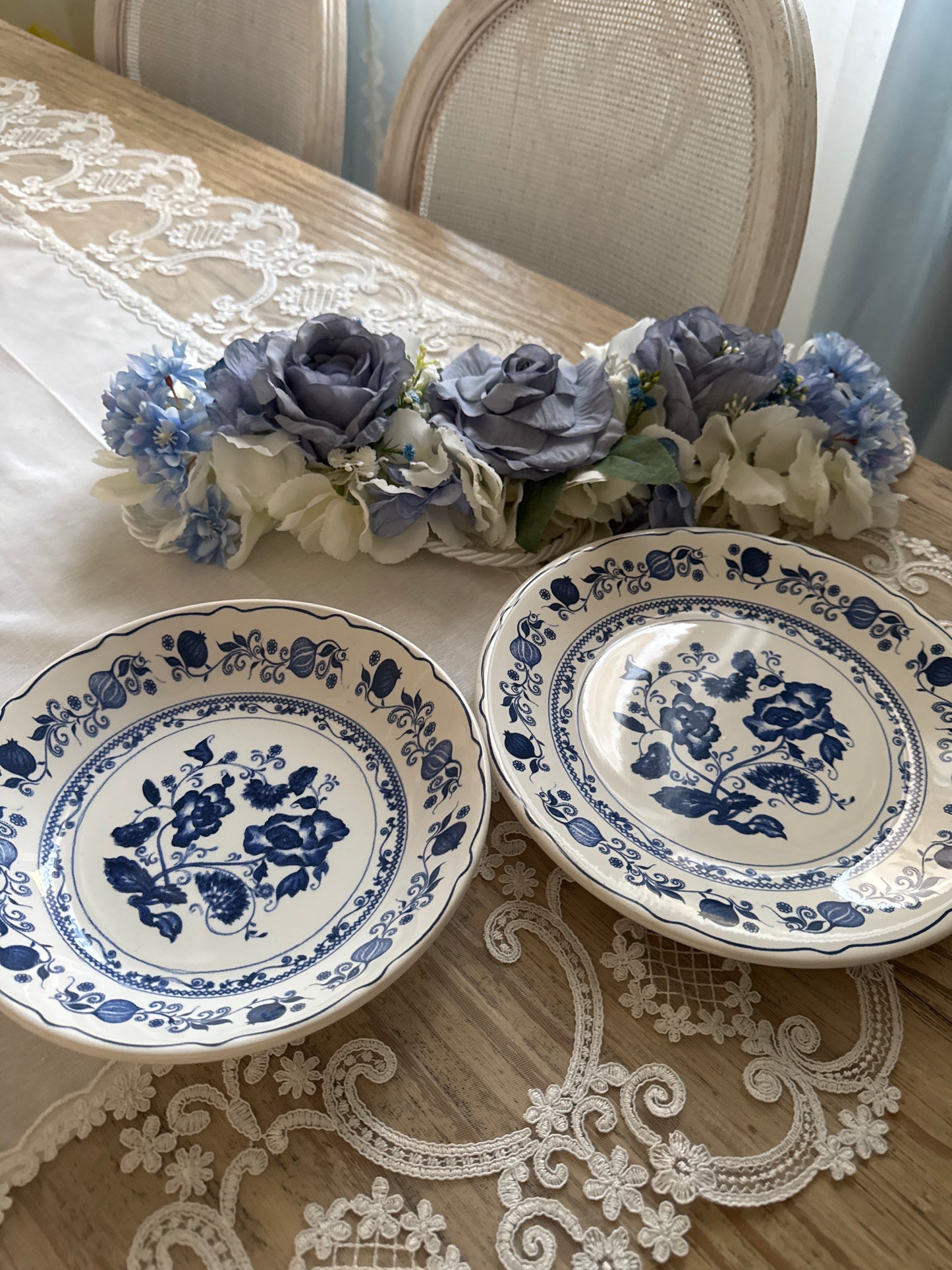 Servizio piatti floreal blu