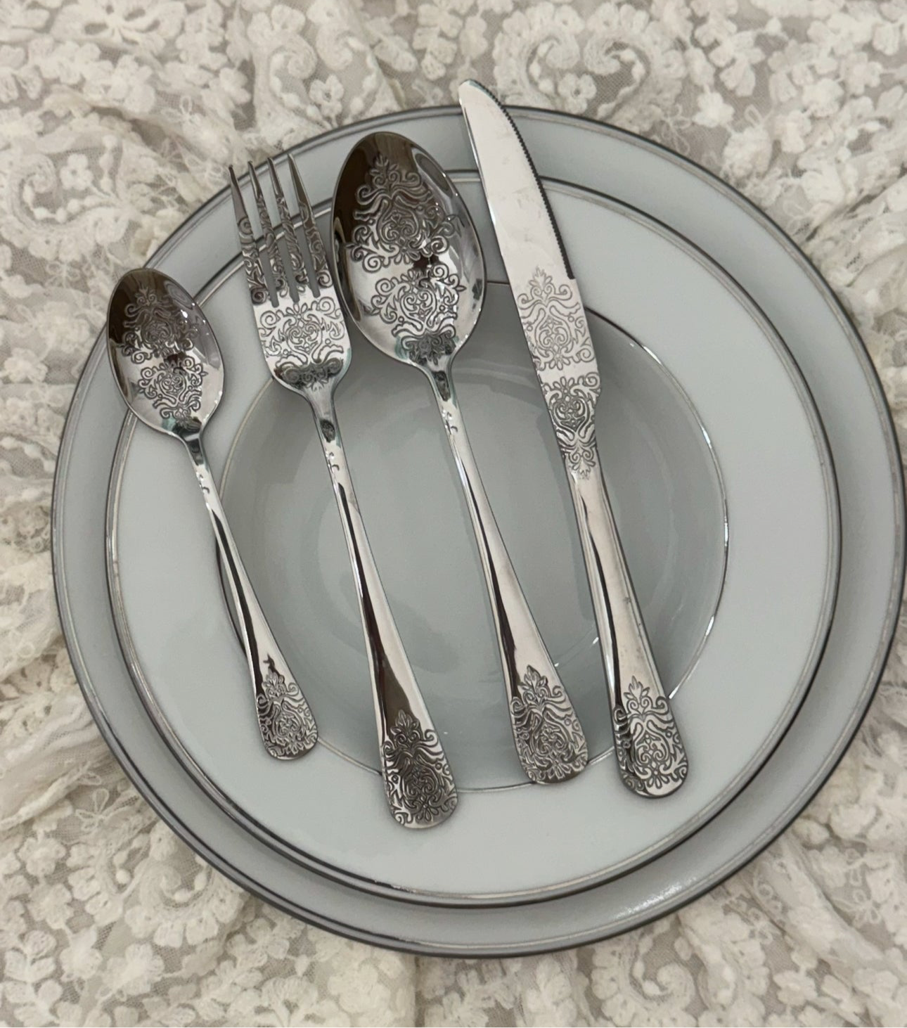 Set posate 24 Pz in acciaio