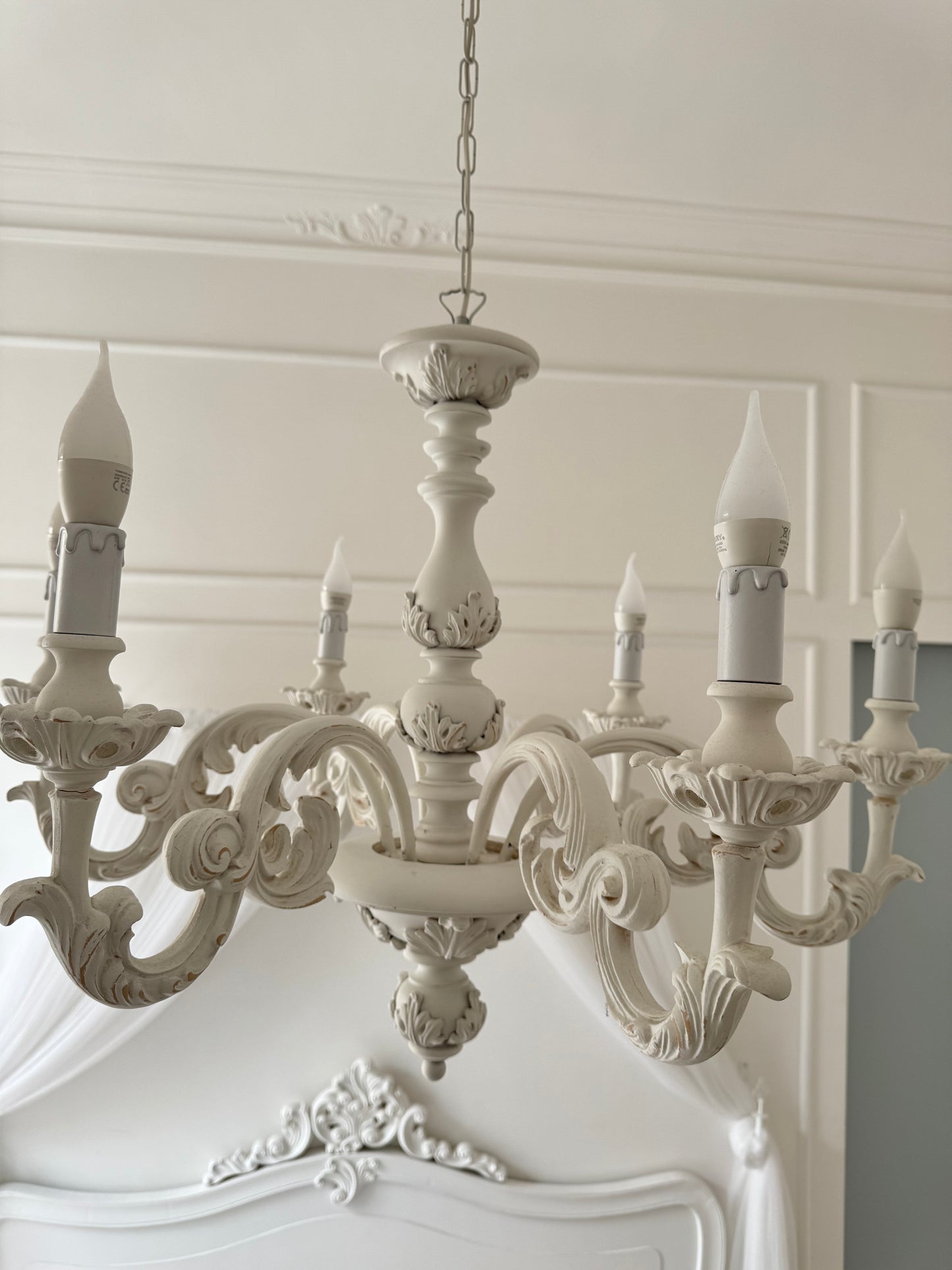 Lampadario legno 4 luci