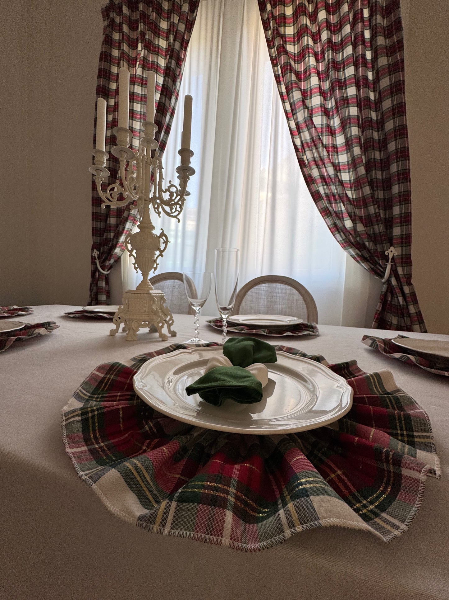 Kit 6 Sottopiatti scozzese