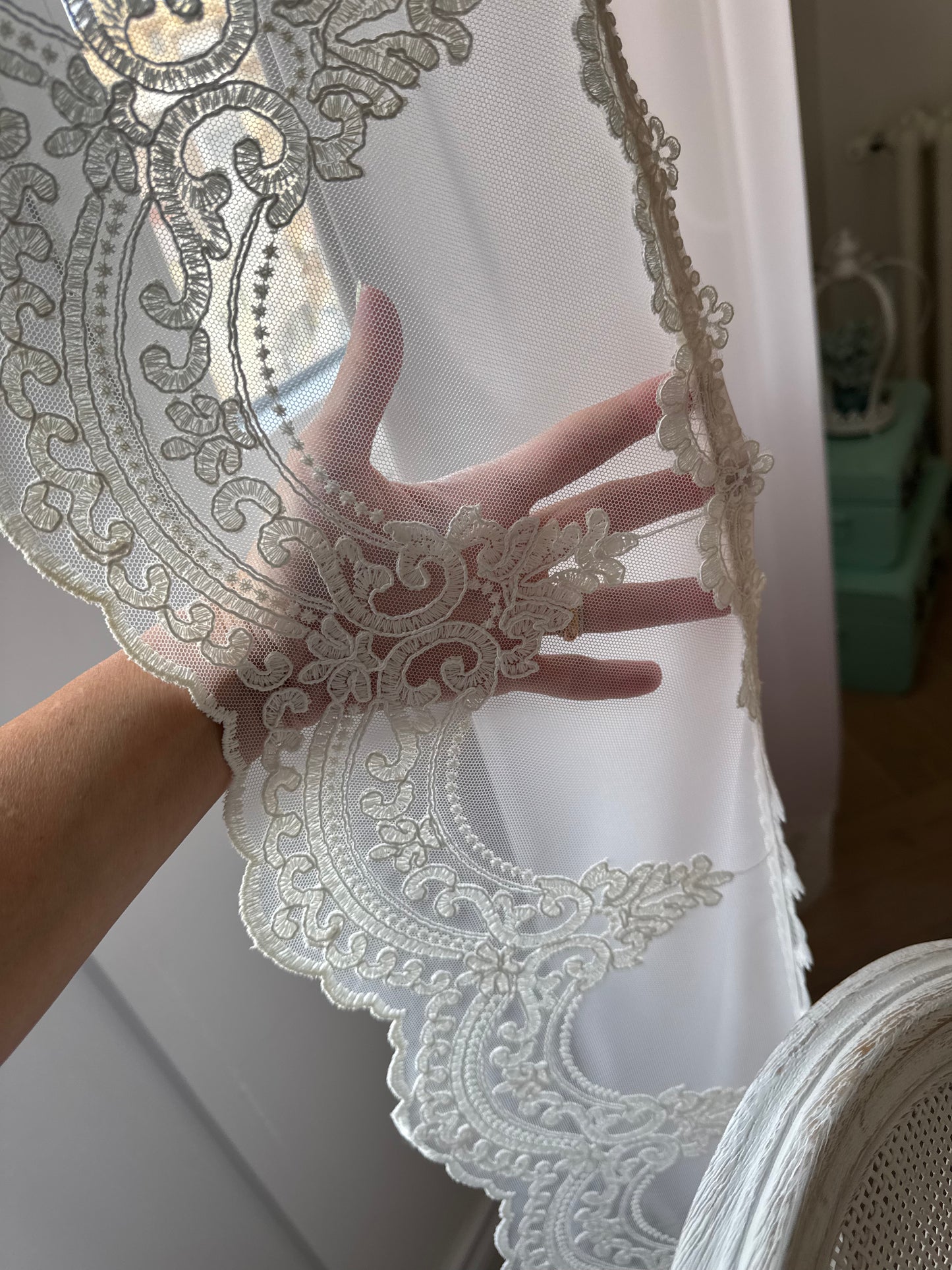 Tenda rosa con pizzo – Eleganza senza tempo