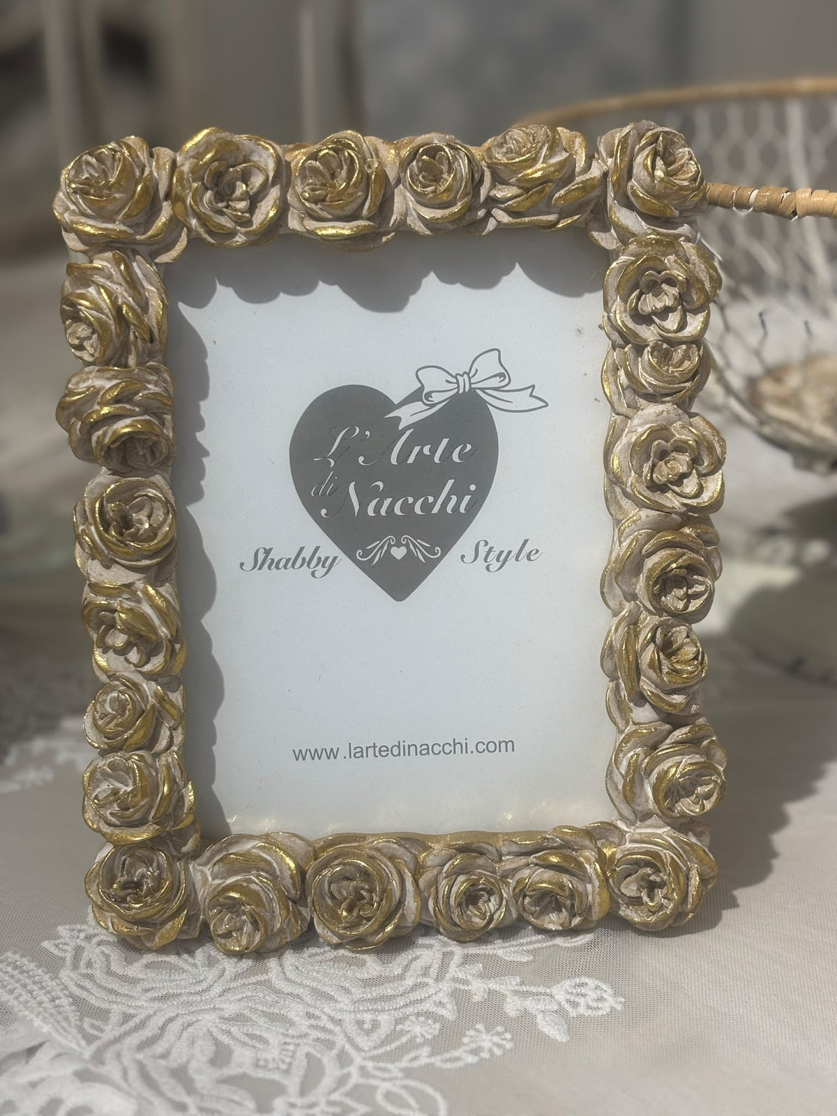 Cornice Dorata Con Rose - Piccola