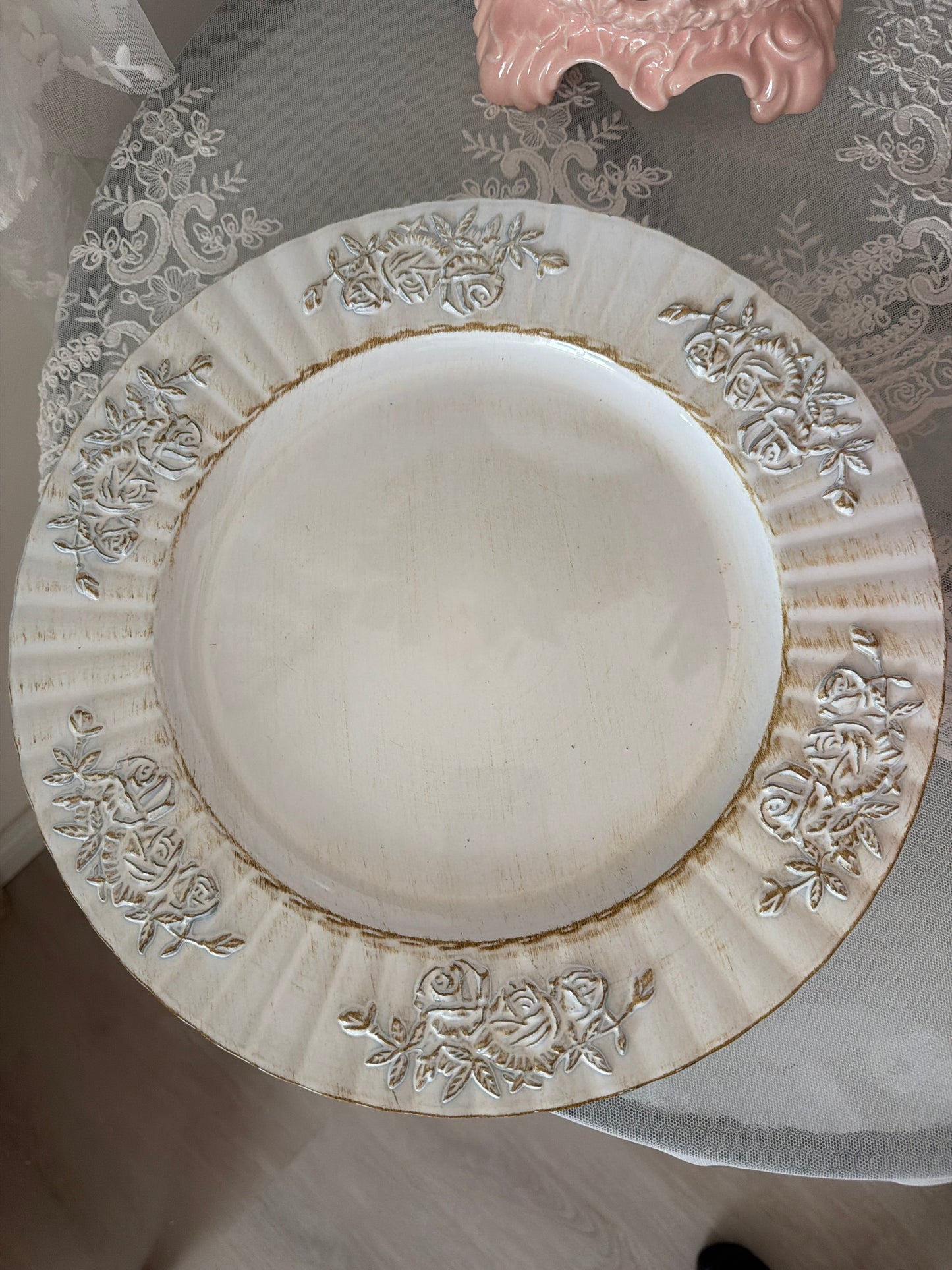 Sottopiatto decorato rose
