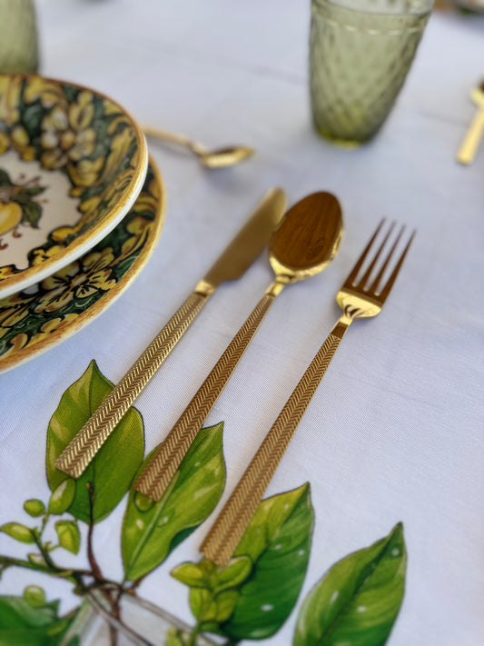 Set Posate Oro – 24 Pezzi | Eleganza senza tempo
