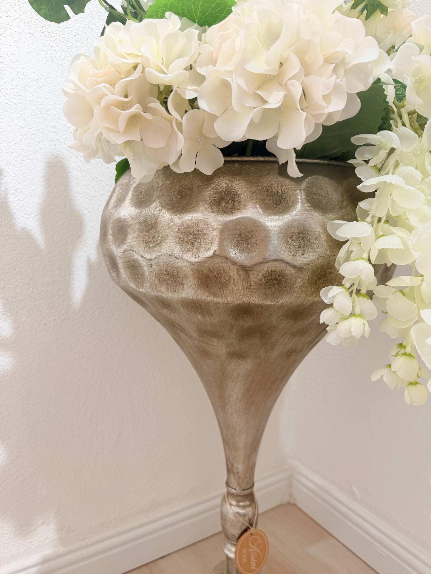 Vaso retro’ martellato argento