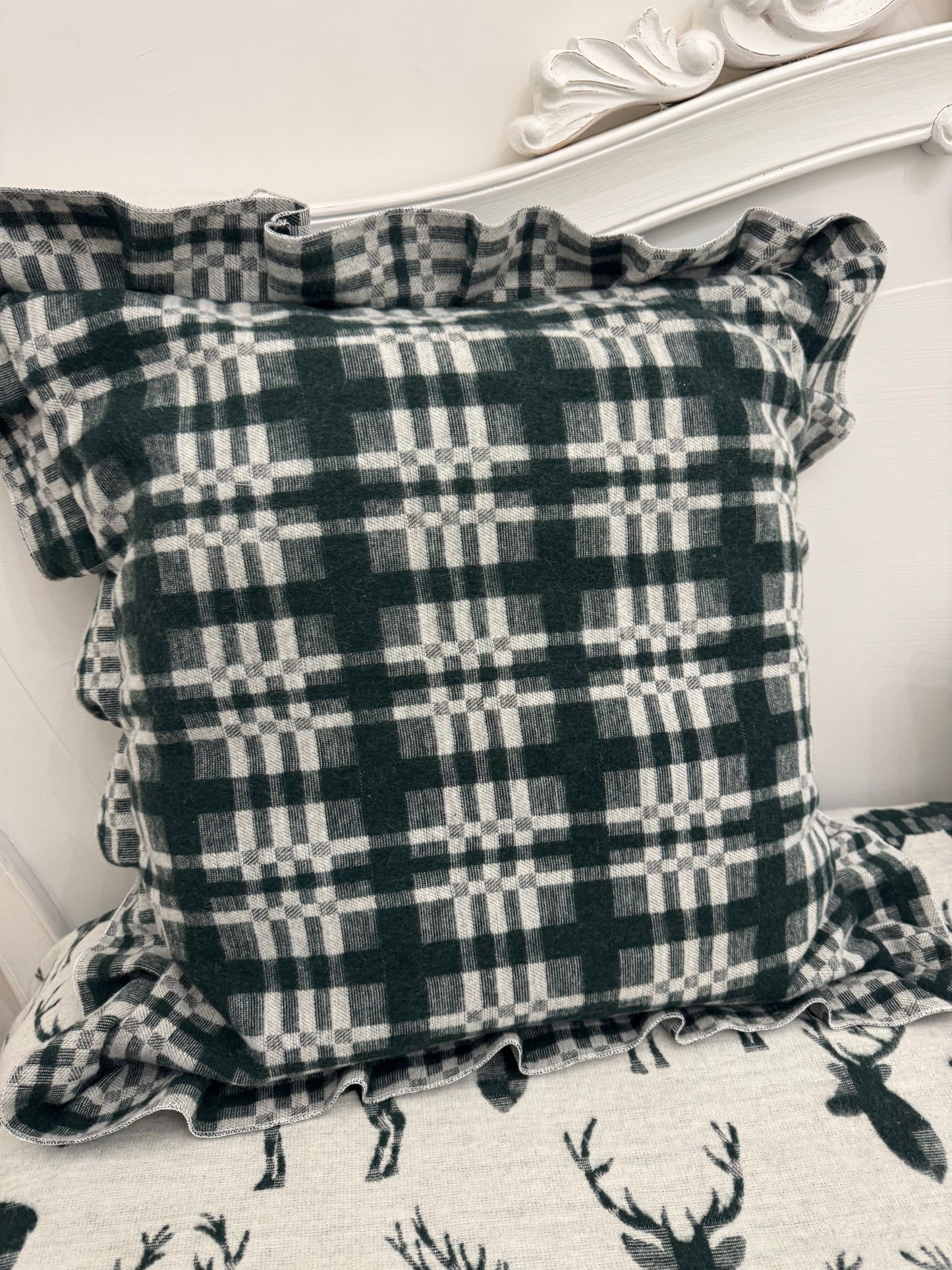 Cuscino scozzese verde