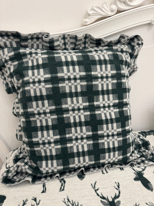 Cuscino scozzese verde