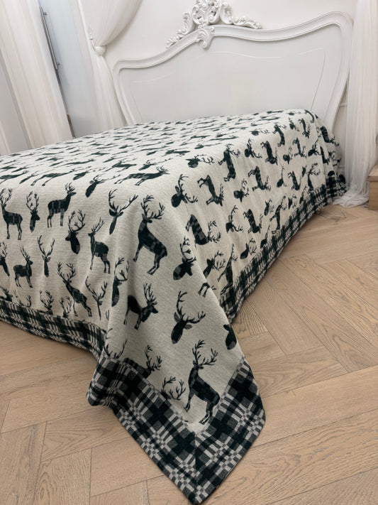 Copriletto Renne verde